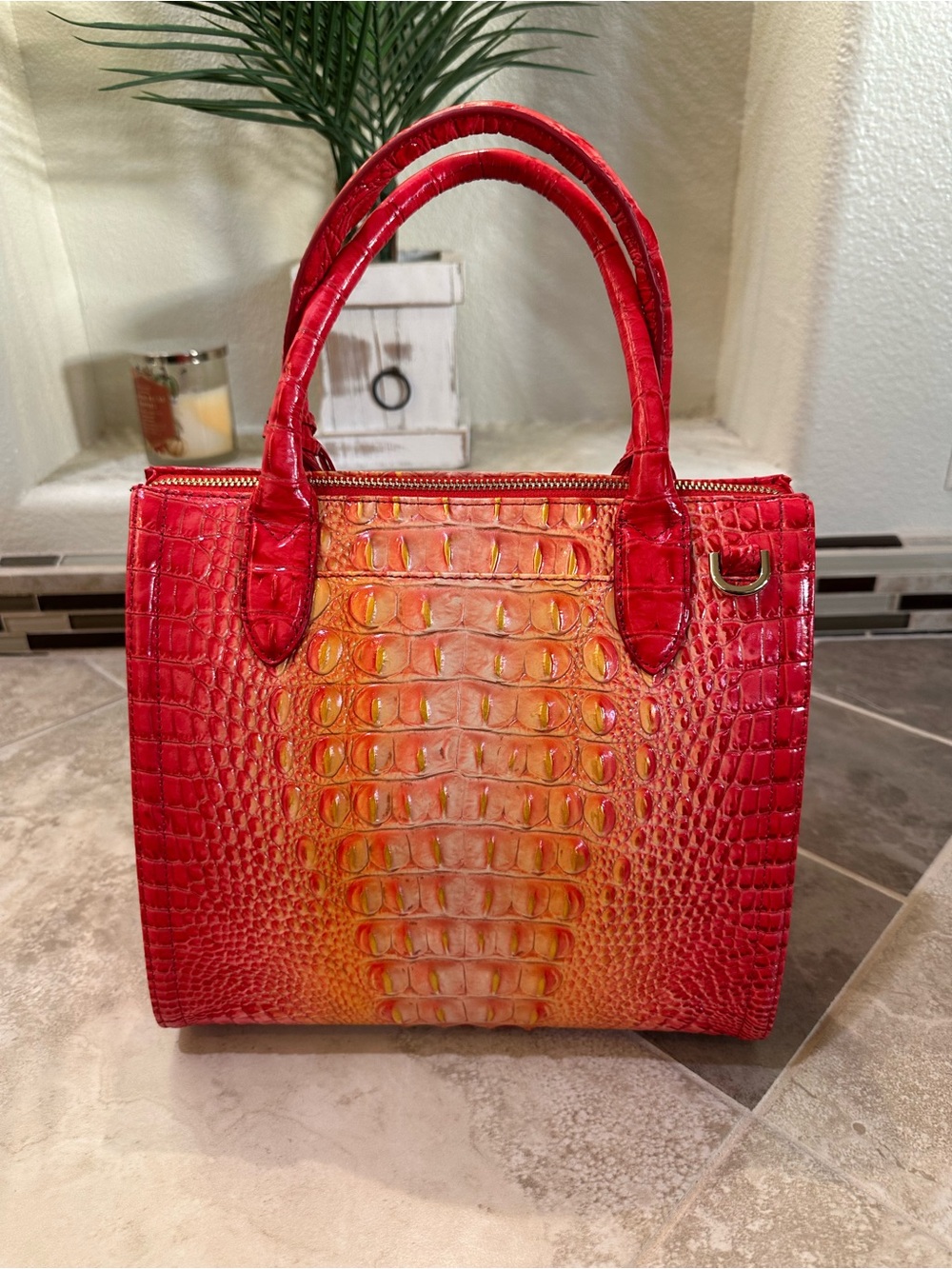 Brahmin Small Caroline Infushion Ombré Melbourne Satchel - Picture 4 of 7